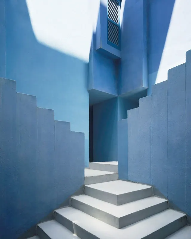 Blue Architectural Structure
