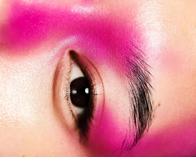 Pink Eye Makeup Close-up