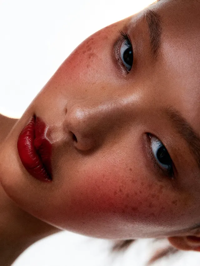 Close-up Portrait with Freckles
