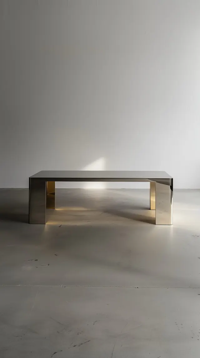 Minimalist Bench in Gallery Space