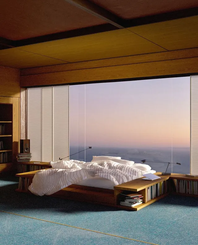 Minimalist Coastal Bedroom Interior