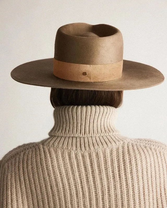 Beige Knitwear and Hat Portrait