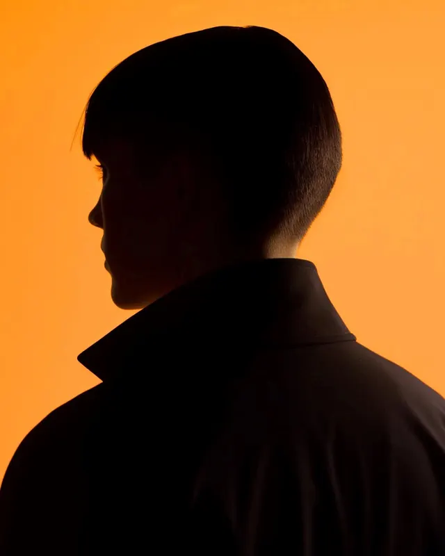Silhouette Portrait in Amber