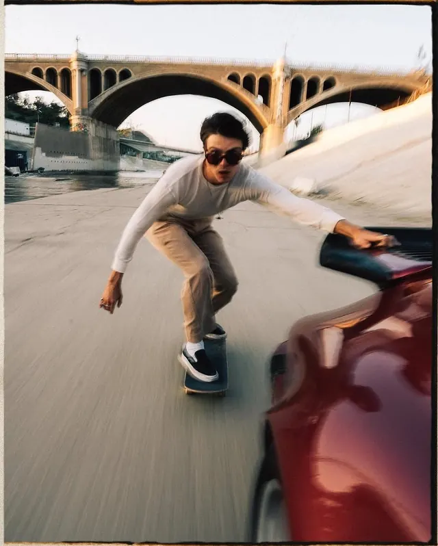 Skater on Bridge