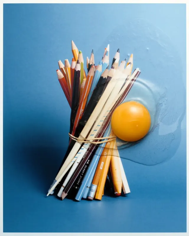 Pencils and Eraser Still Life