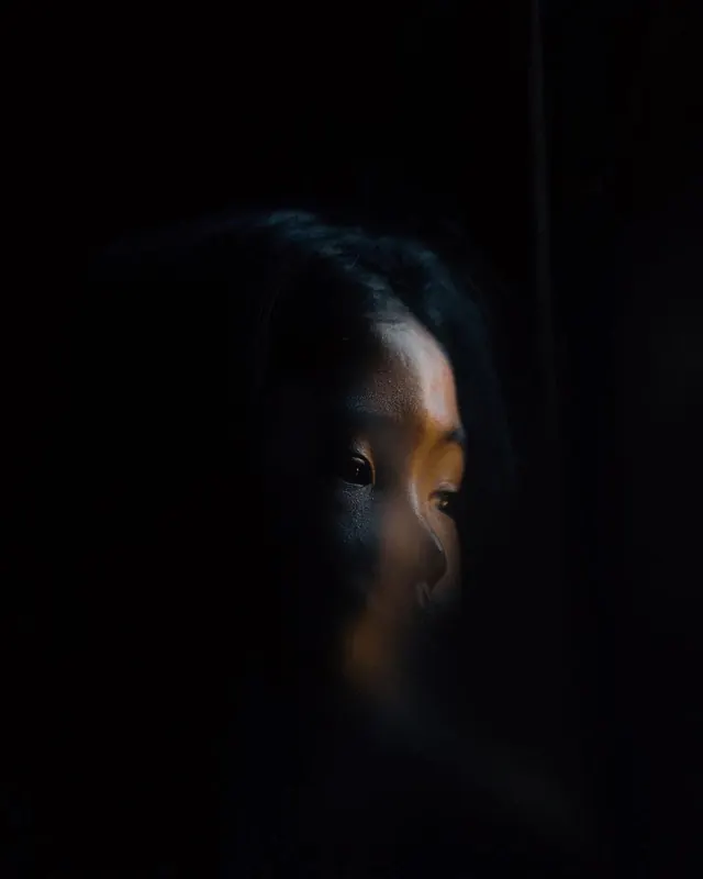 Dramatic Portrait in Shadow