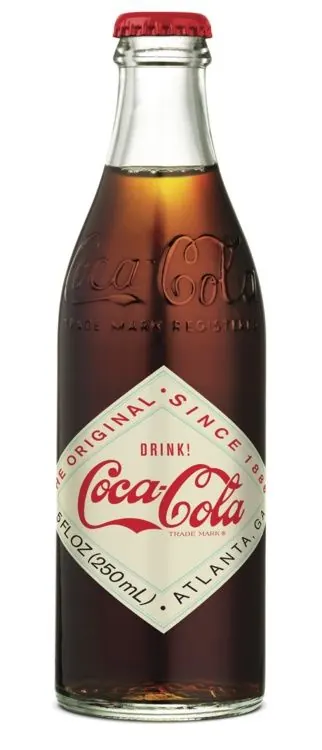 Vintage Coca-Cola bottle product shot, photographic, minimal, light