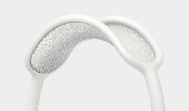 Curved white earphone—minimalist product, minimal, swiss, light