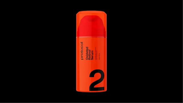 Protocol spray bottle—red and black, minimal, geometric, dark
