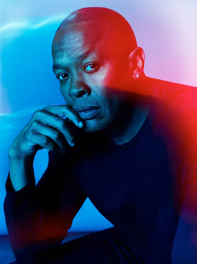 Cyan and magenta split-tone portrait, photographic, gradient-heavy, high-contrast