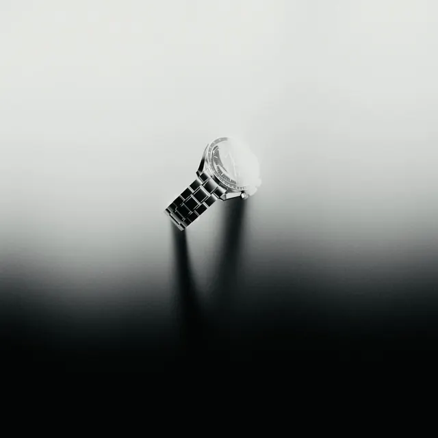 Watch product shot with gradient background, photographic, minimal, light