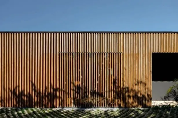 Vertical Wood Slat Architecture