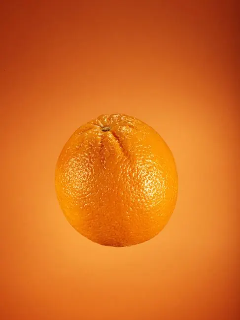 Orange on orange still life, minimal, photographic, vibrant