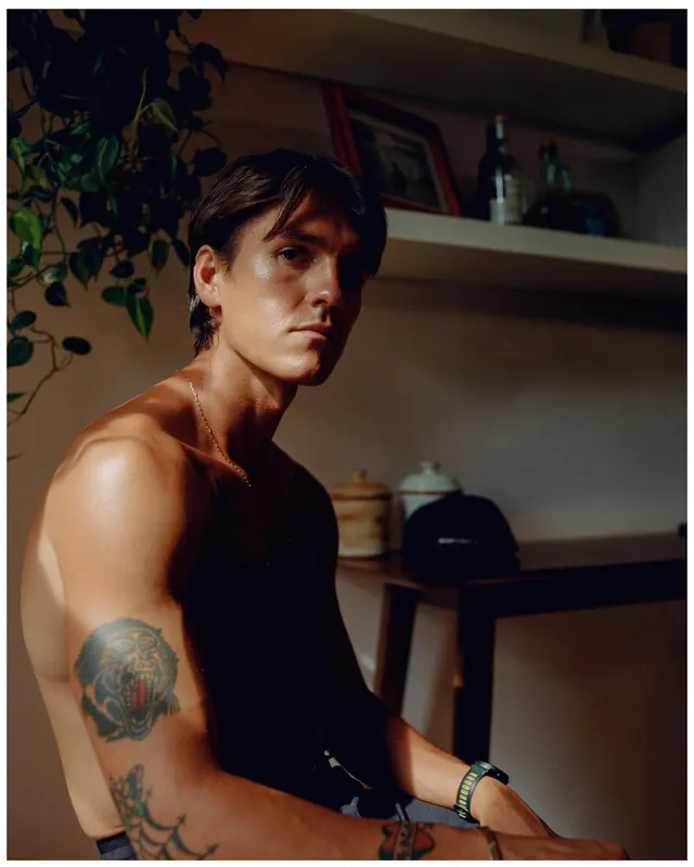 Portrait of a man in a studio