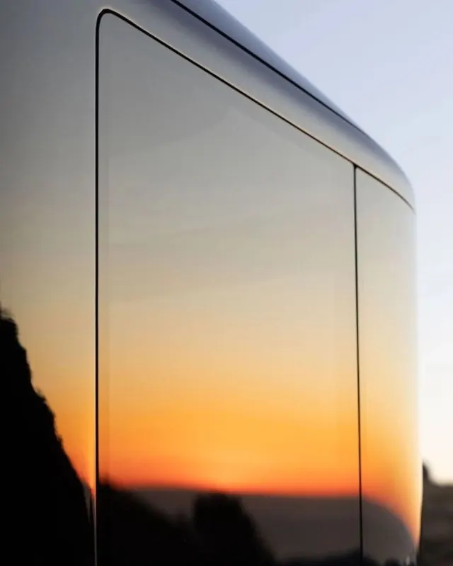 Vehicle glass sunset reflection, minimal, photographic, dark
