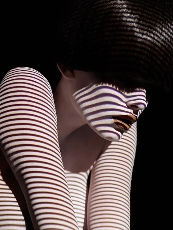 Striped Pattern Portrait