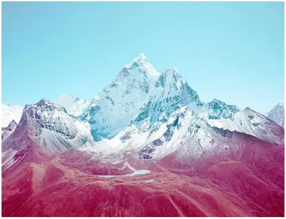 Pink Mountain Landscape