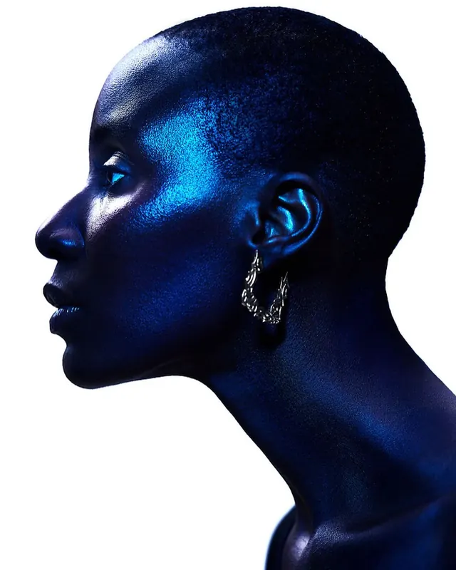 Blue Profile Portrait