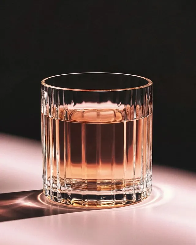 Amber Liquid in Crystal Glass