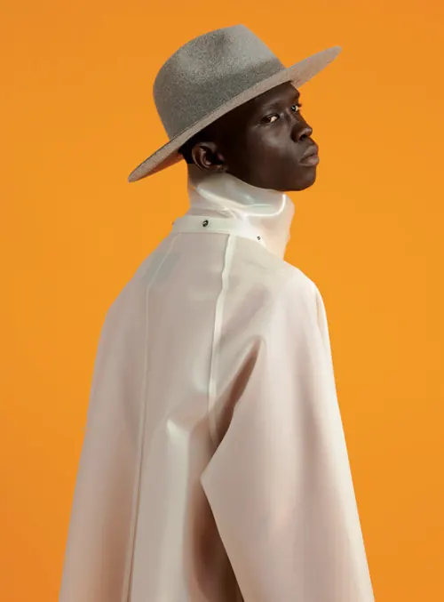 Portrait in Orange and White