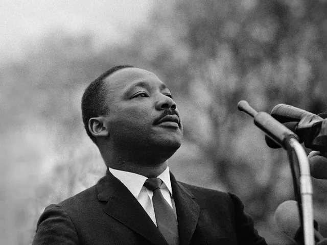 Black and White Portrait of a Man Speaking
