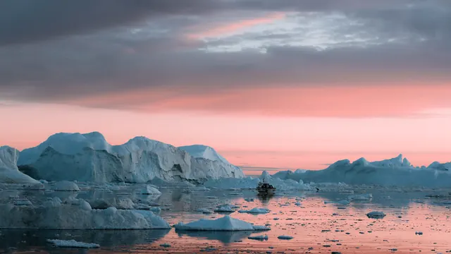 Arctic Landscape at Sunset