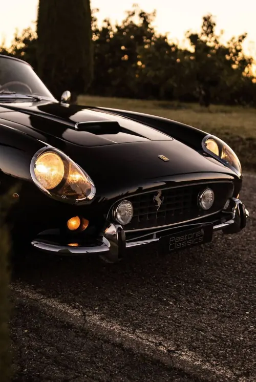 Black Sports Car Night Shot