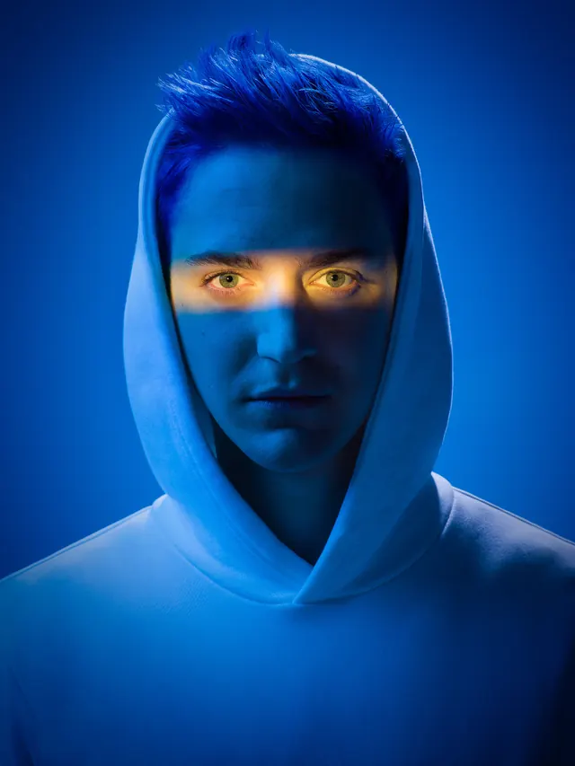 Blue Hooded Portrait