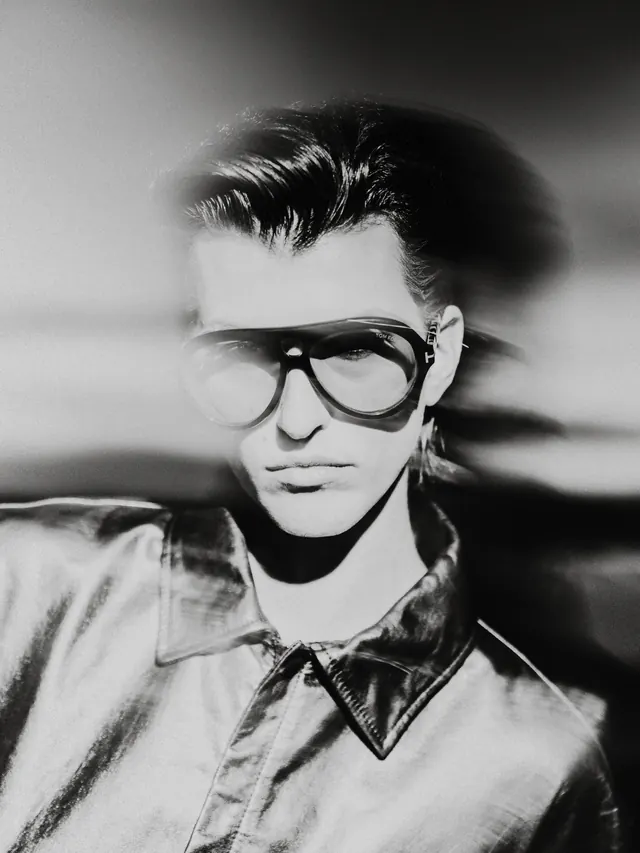 Monochrome Portrait with Sunglasses