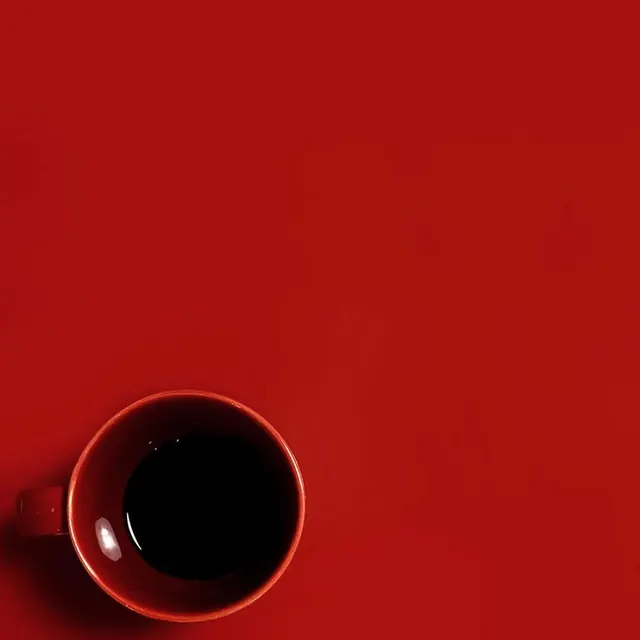 Red Coffee Cup Top View