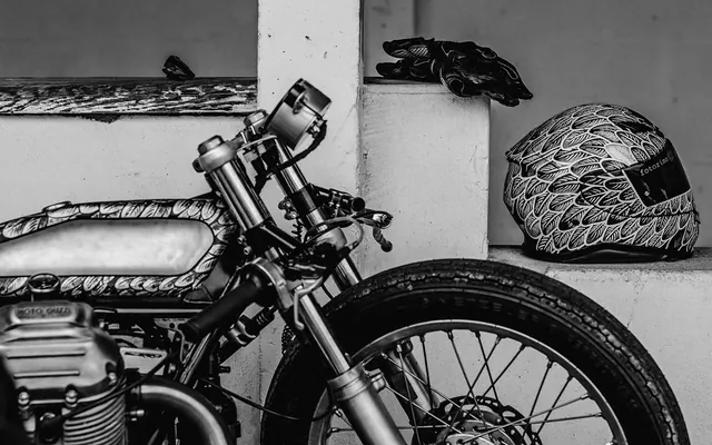 Motorcycle Detail Close-up