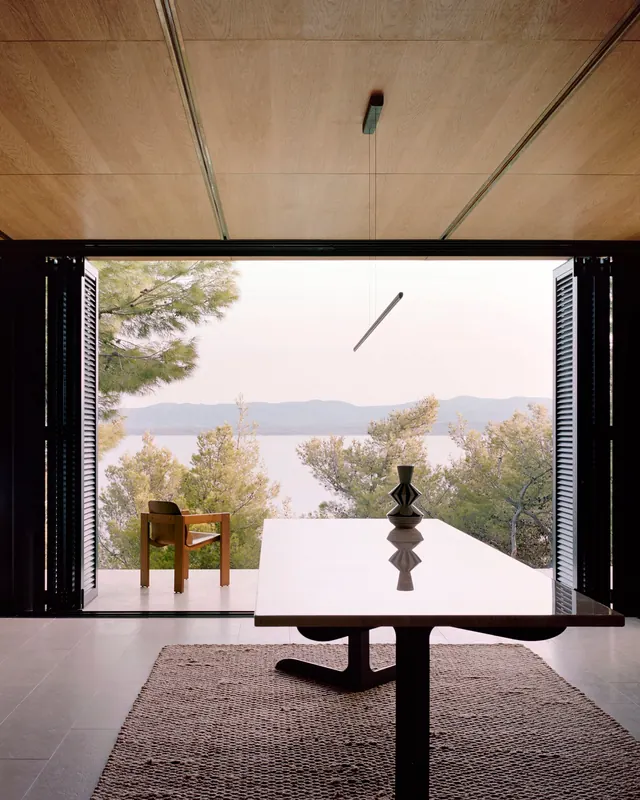 Modern Interior with Lake View