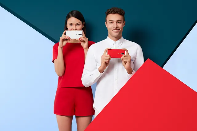 Red and White Promotional Graphic