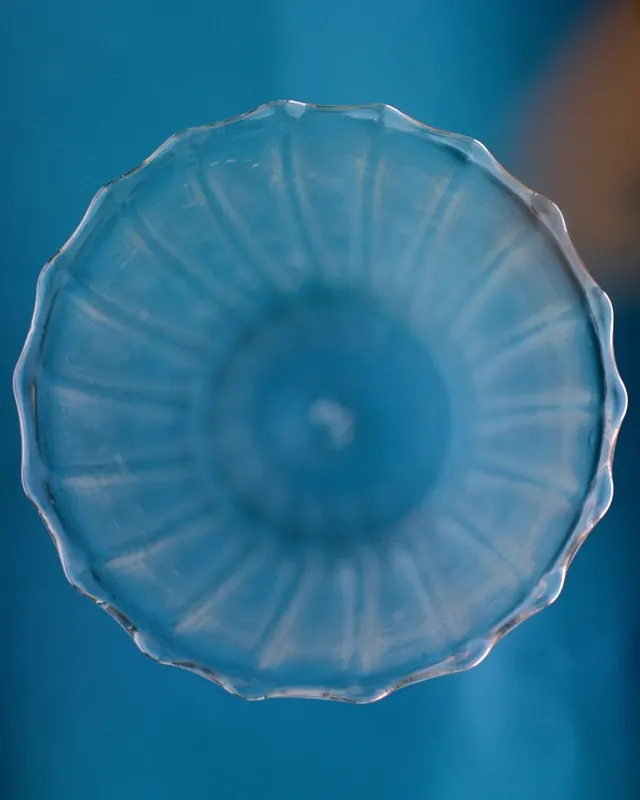 Blue Textured Glass Sphere