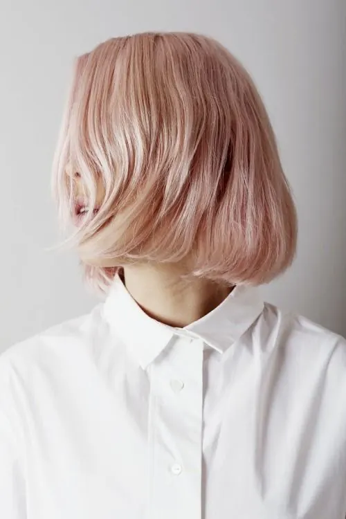 Pink Bob Hairstyle Portrait