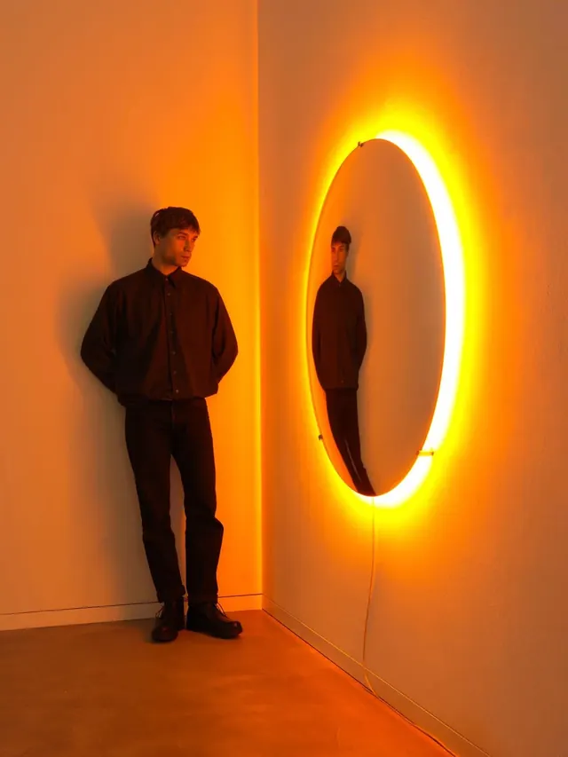 Glowing Oval Portal Installation