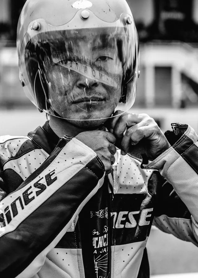 Motorcycle Racer Portrait