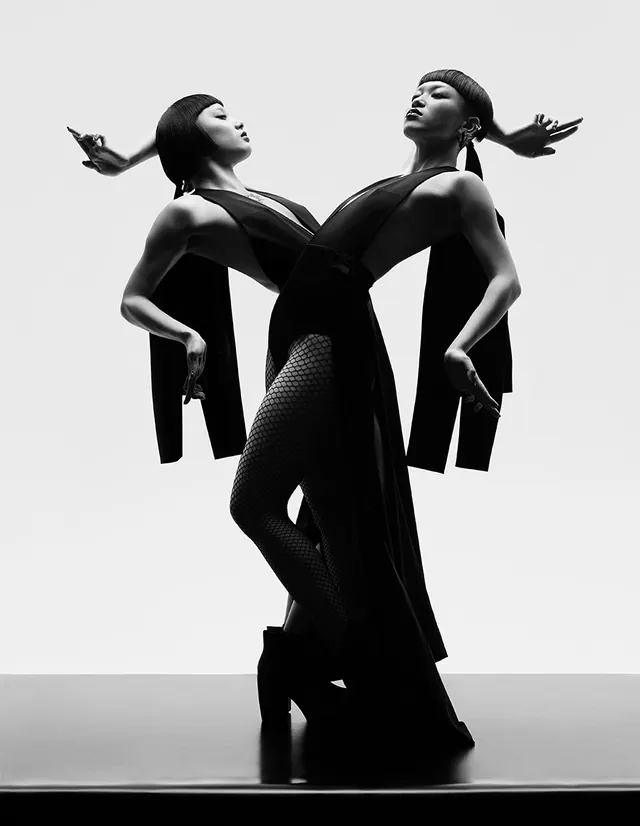 Monochrome Fashion Silhouette