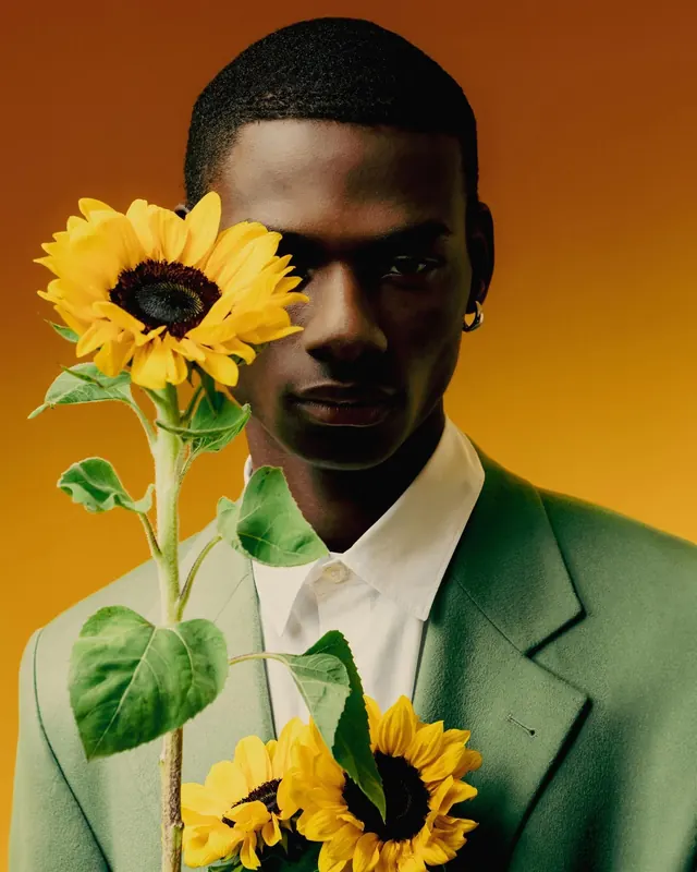 Portrait with Sunflowers