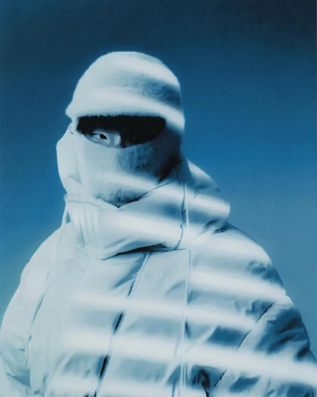 Futuristic Figure in White Suit