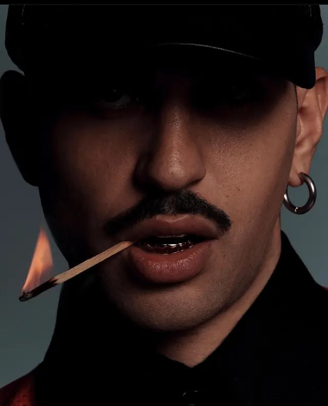 Close-up Portrait with Cigarette