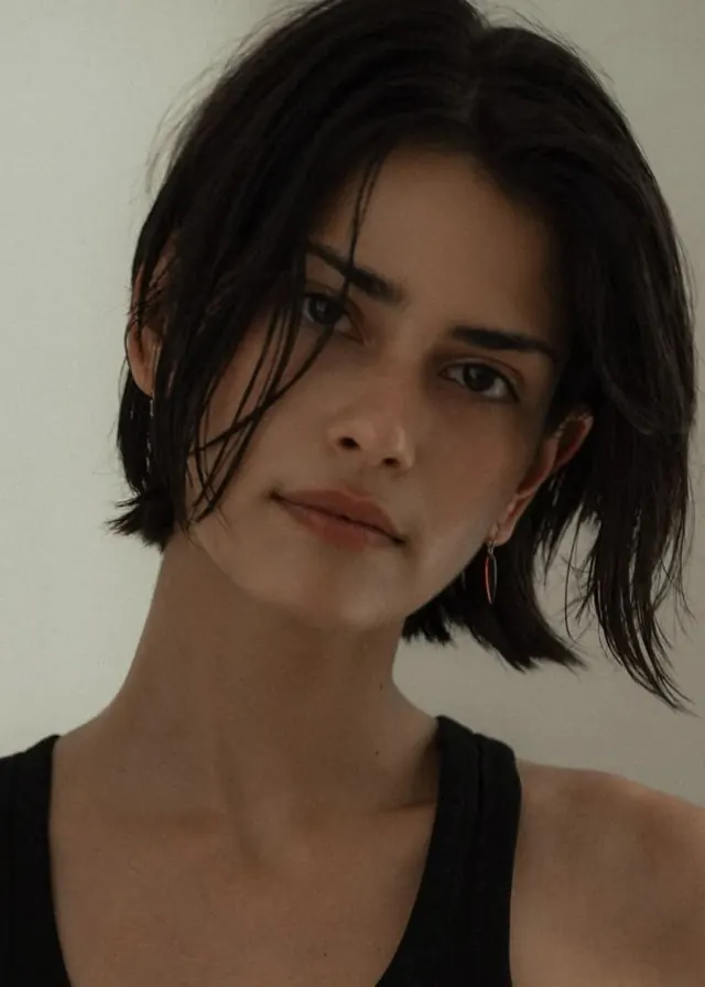 Portrait of a woman with dark hair