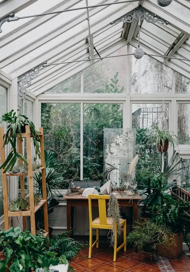 Sunroom Interior with Furniture