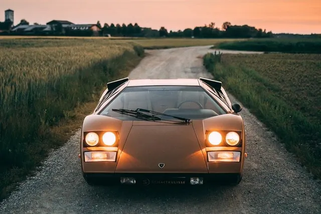 Vintage Sports Car on Rural Road