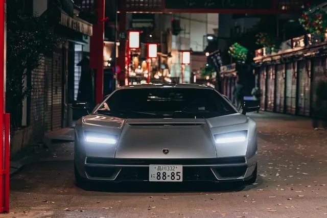 Futuristic Car in Urban Night