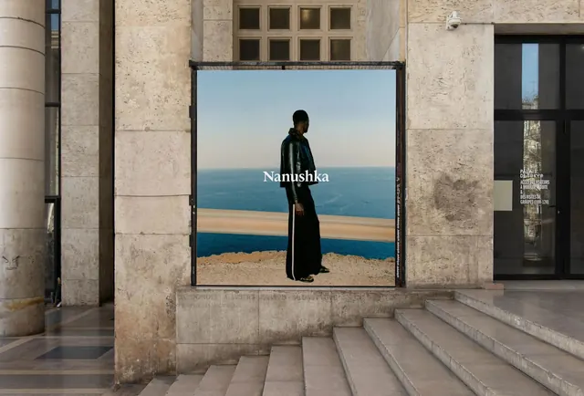 Gallery installation with photographic framed artwork, photographic, minimal, cool