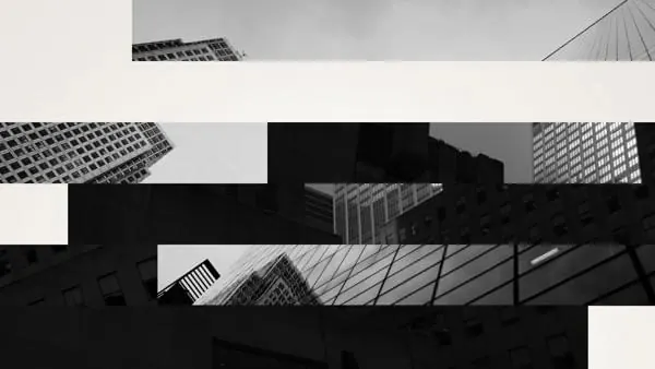 Urban geometry architecture collage, brutalist, geometric, dark