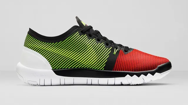 Performance sneaker side view product design, minimal, photographic, vibrant
