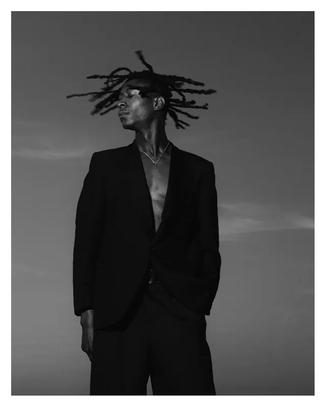 Editorial fashion portrait, photographic, warm