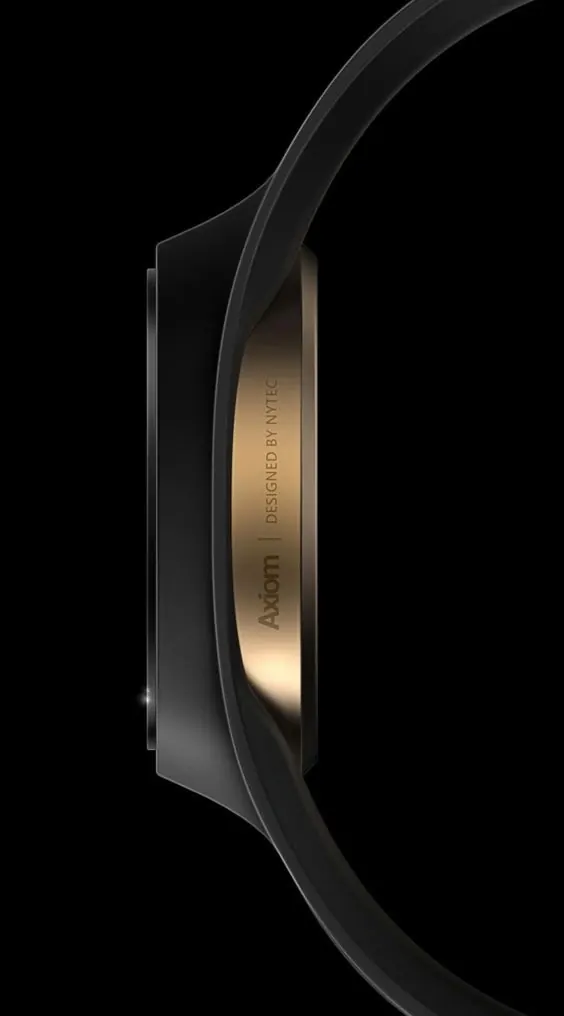 Minimalist product design with curved sculptural form, minimal, 3d-render, dark